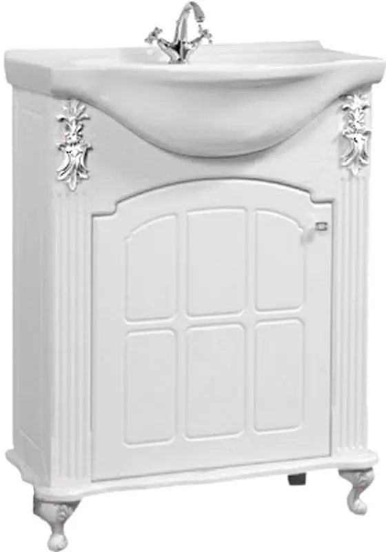 Set dulap cu lavoar Marcel Prod 0454.5.2 Versailles 650 (White/Silver)