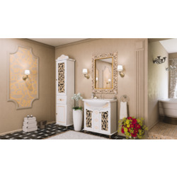 Набор тумбы с раковиной Marcel Prod 0458.2 Pearl 850 (White/Golden) Thumb