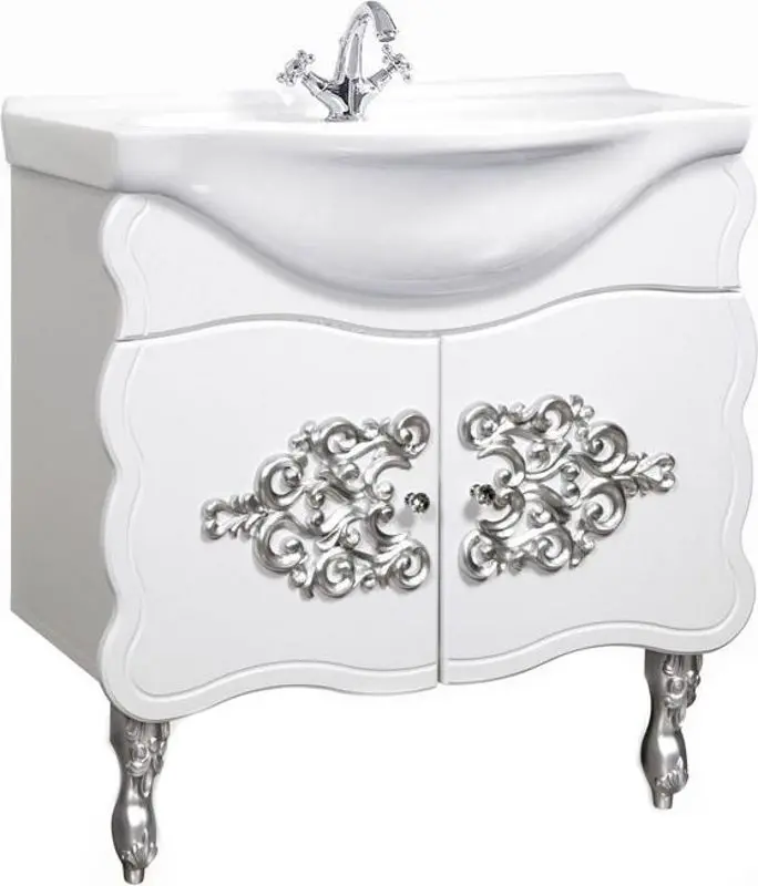 Set dulap cu lavoar Marcel Prod 0459.2.2 Temptation 850 (White/Silver)