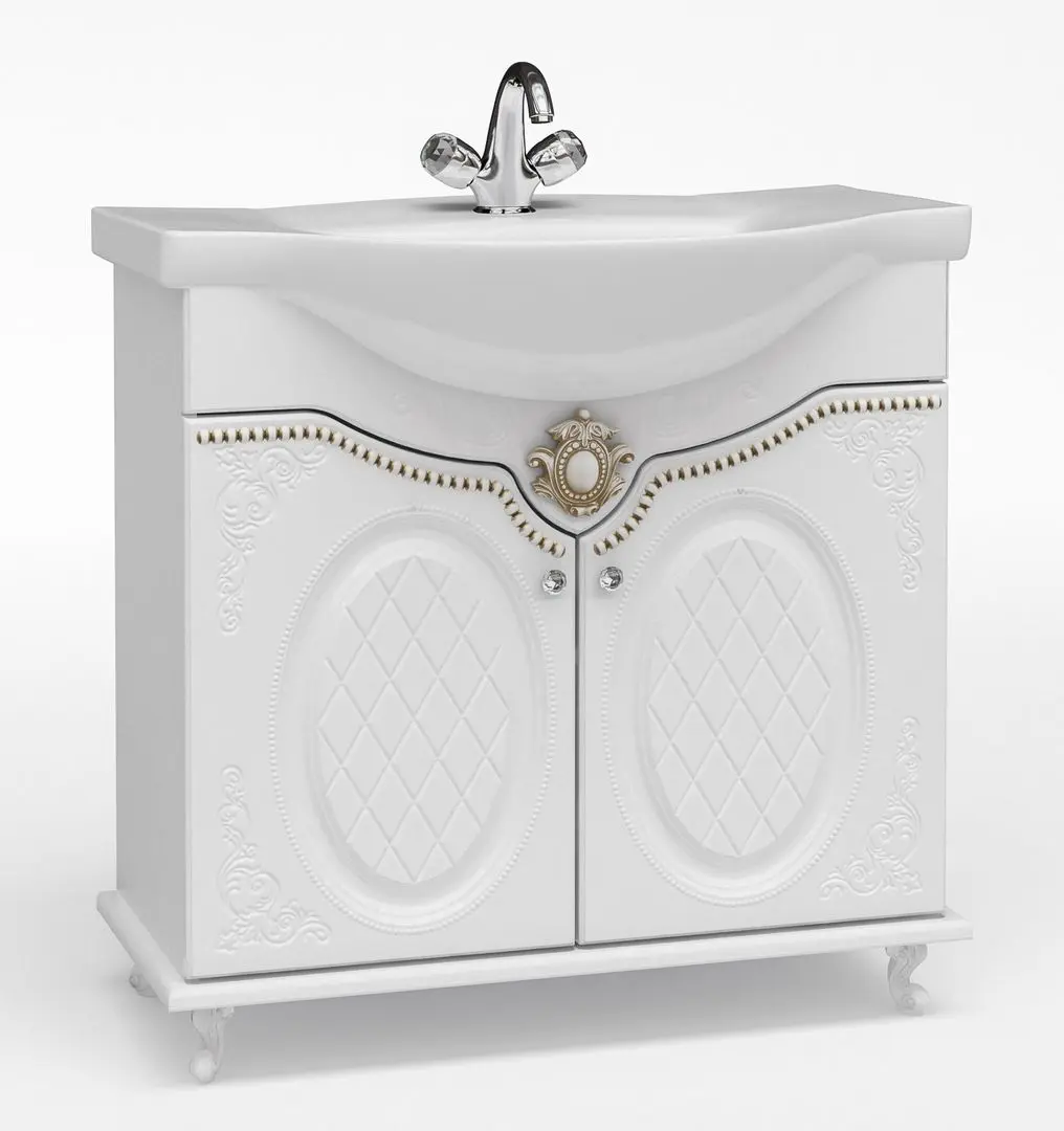 Набор тумбы с раковиной Marcel Prod 0541.17 Josefina 850 (White/Golden) - 2