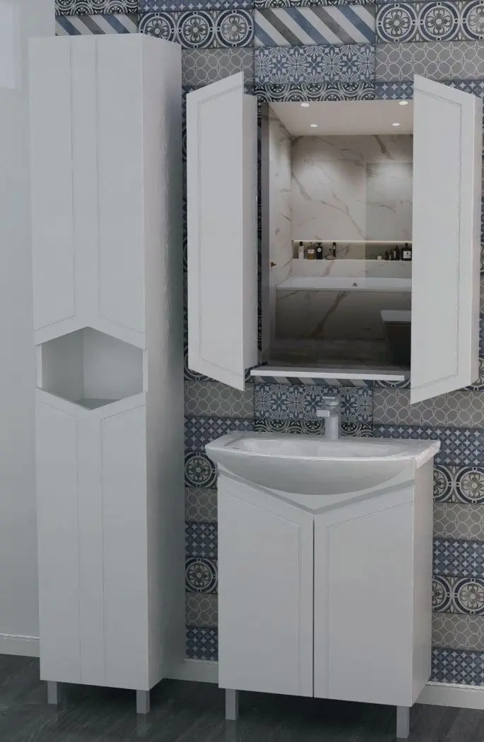 Set dulap cu lavoar Marcel Prod 102.01 Palermo 60 (White) - 3