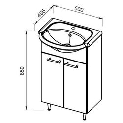 Set dulap cu lavoar Marcel Prod 13.21 ECO+ 50 (White) Thumb