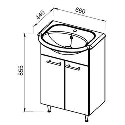 Set dulap cu lavoar Marcel Prod 13.23 ECO+ 60 (White) Thumb