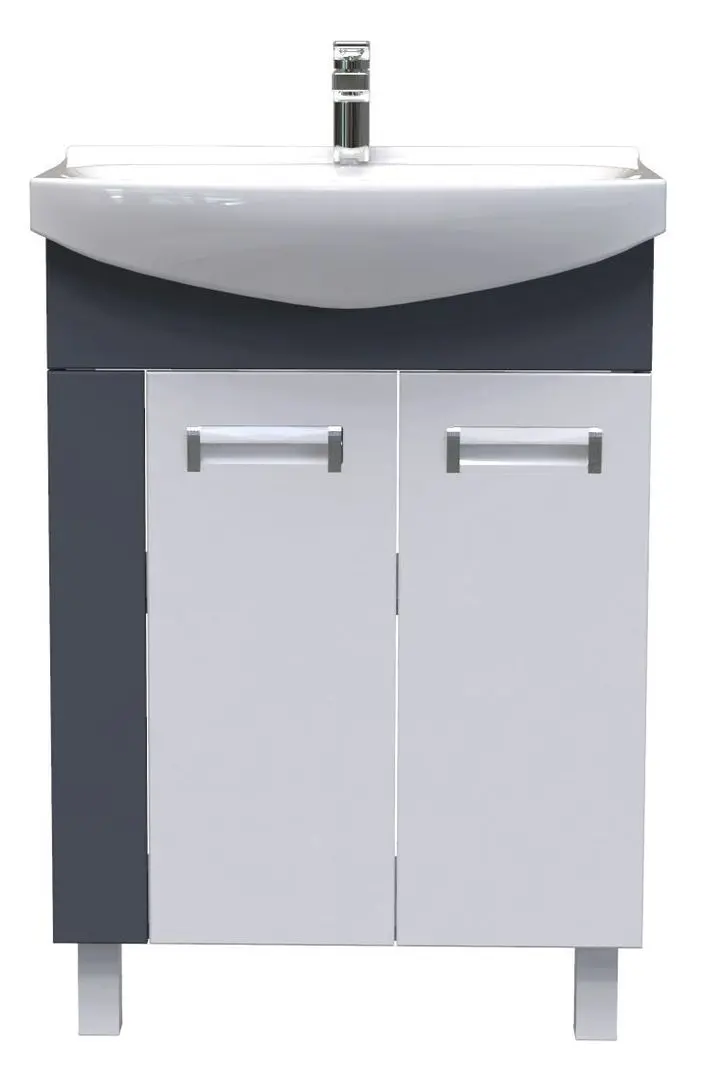 Set dulap cu lavoar Marcel Prod 62.02 Loft 60 (White/Gray) - 2