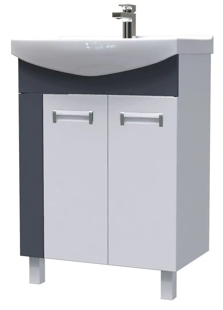 Set dulap cu lavoar Marcel Prod 62.02 Loft 60 (White/Gray)