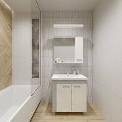 Set dulap cu lavoar Marcel Prod 62.03 Loft 80 (White/Gray) Thumb