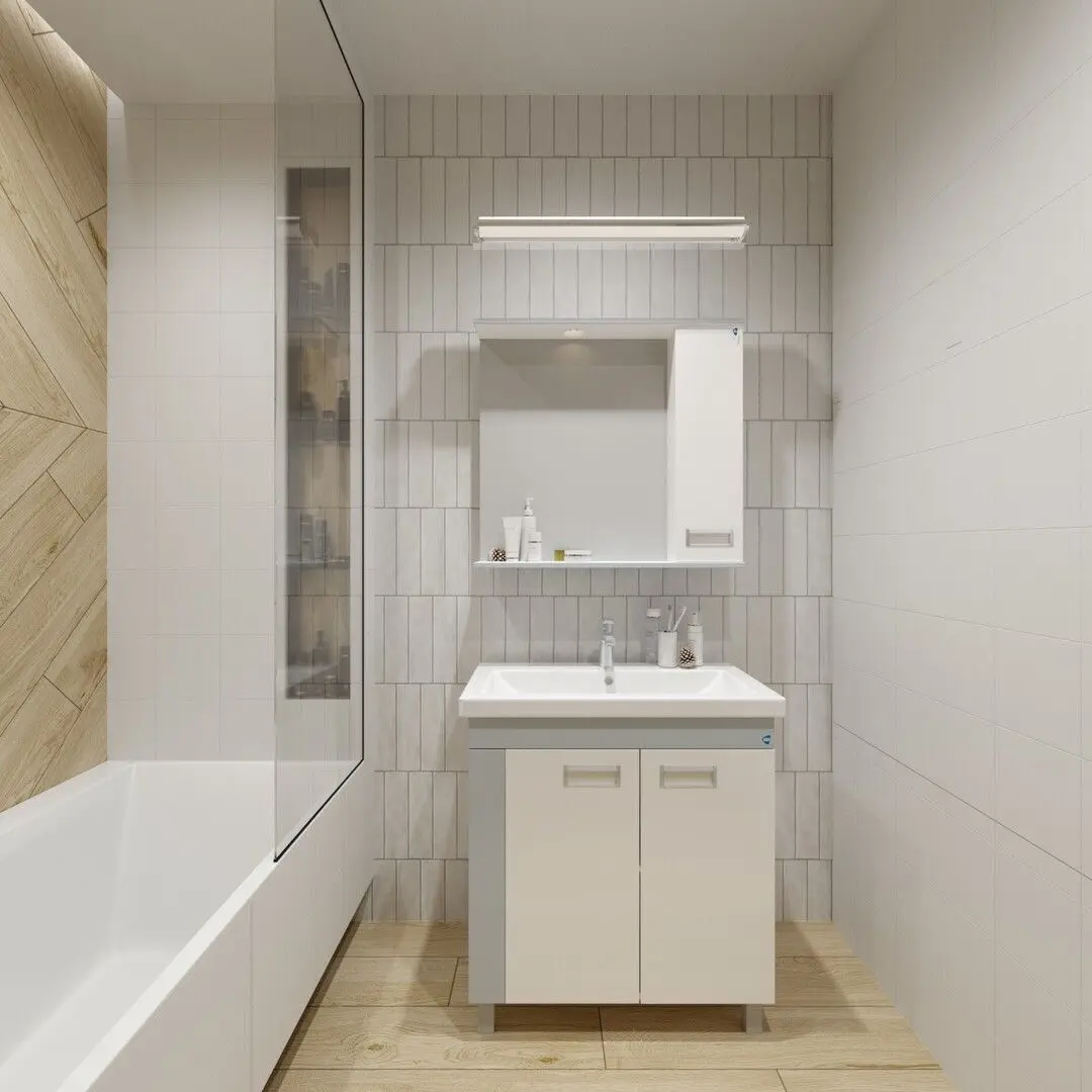 Set dulap cu lavoar Marcel Prod 62.03 Loft 80 (White/Gray) - 4