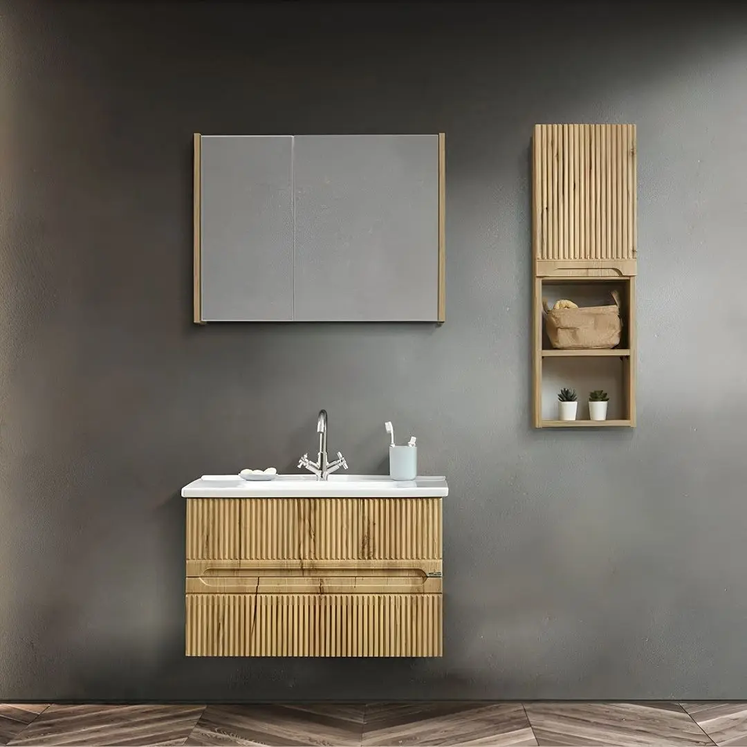 Set dulap cu lavoar Martat Duo 80 (Oak)