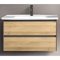 Набор тумбы с раковиной Martat Rino 100 (Oak/Anthracite) Thumb