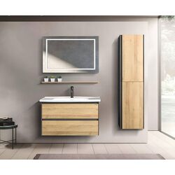 Набор тумбы с раковиной Martat Rino 100 (Oak/Anthracite) Thumb