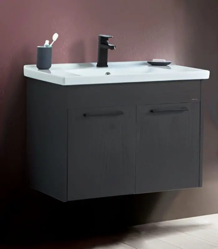 Set dulap cu lavoar Martat Sofia 65 (Dark Grey) - 3