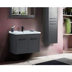 Set dulap cu lavoar Martat Sofia 65 (Dark Grey)