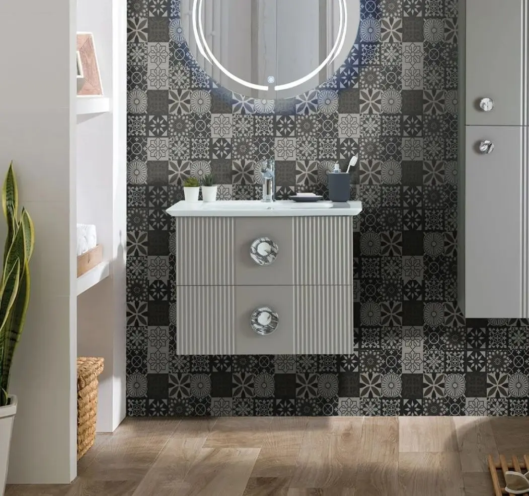 Набор тумбы с раковиной Martat Vanity 70 (Grey)