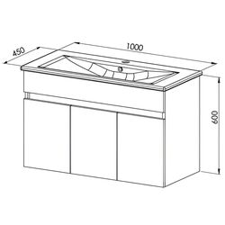 Set dulap cu lavoar Martat Venna 100 (White) Thumb