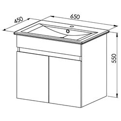 Set dulap cu lavoar Martat Venna 65 (White) Thumb