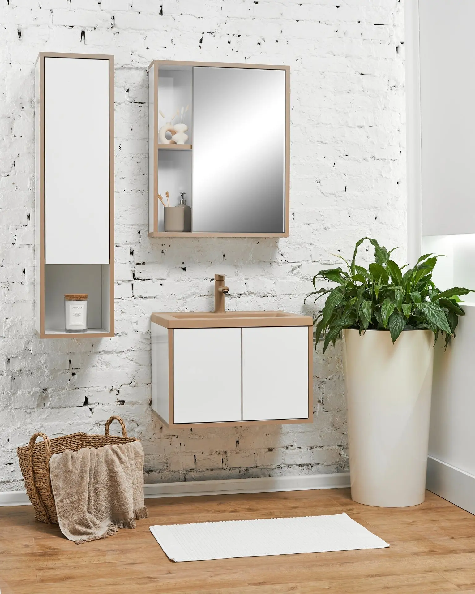 Set dulap cu lavoar Montebella 10.02 Terra 600x460 (Jaguar)