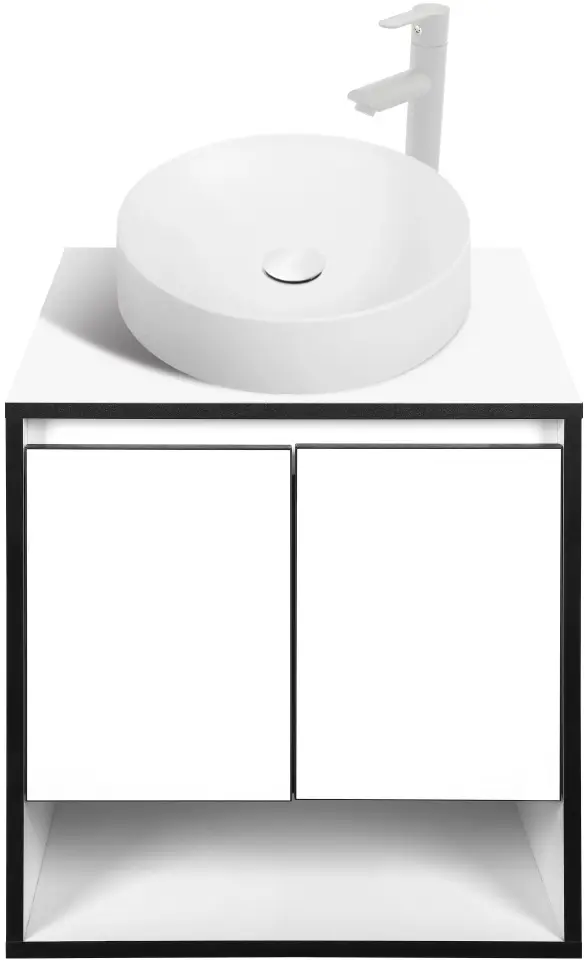 Set dulap cu lavoar Montebella 11.01 Eclipse + Naomi 455x455 (Panda)