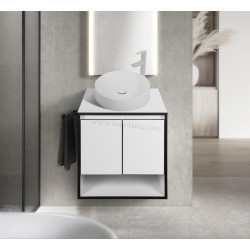 Set dulap cu lavoar Montebella 11.01 Eclipse + Naomi 455x455 (Panda)