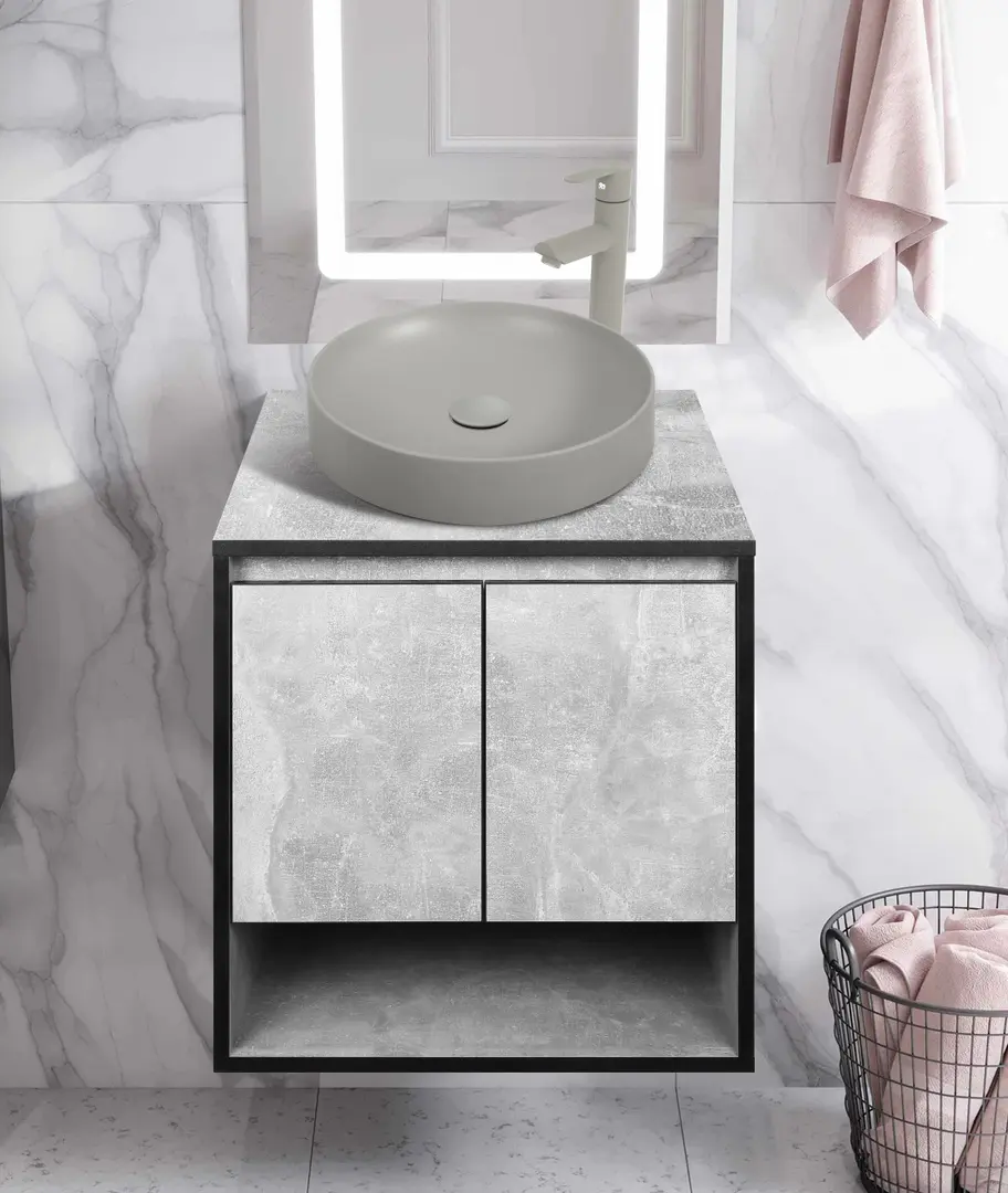 Set dulap cu lavoar Montebella 11.01 Loft + Naomi 455x455 (Koala)