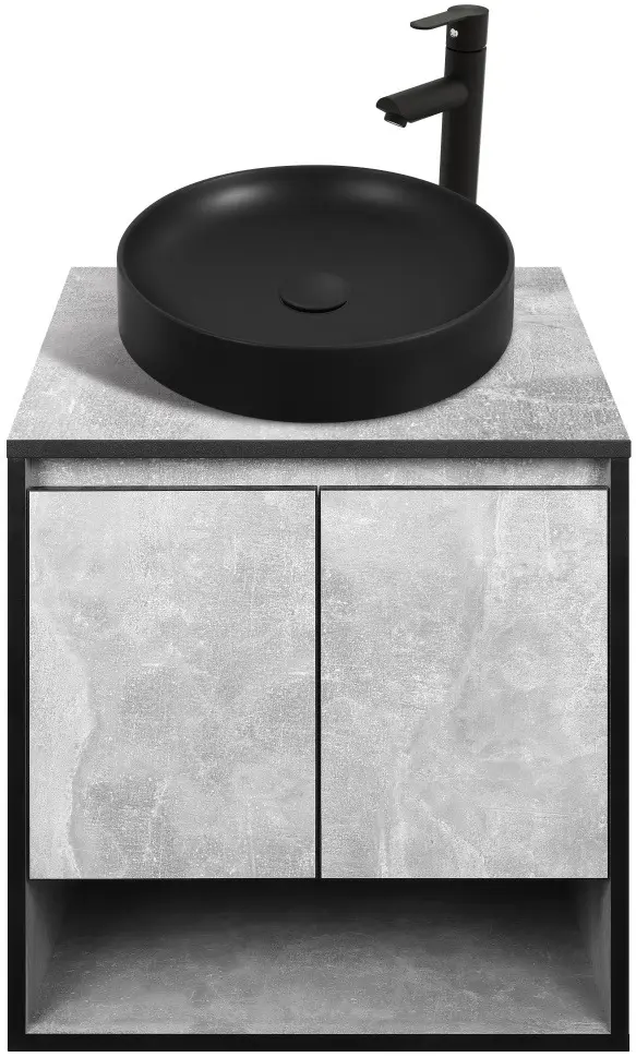 Set dulap cu lavoar Montebella 11.01 Loft + Naomi 455x455 (Pantera)