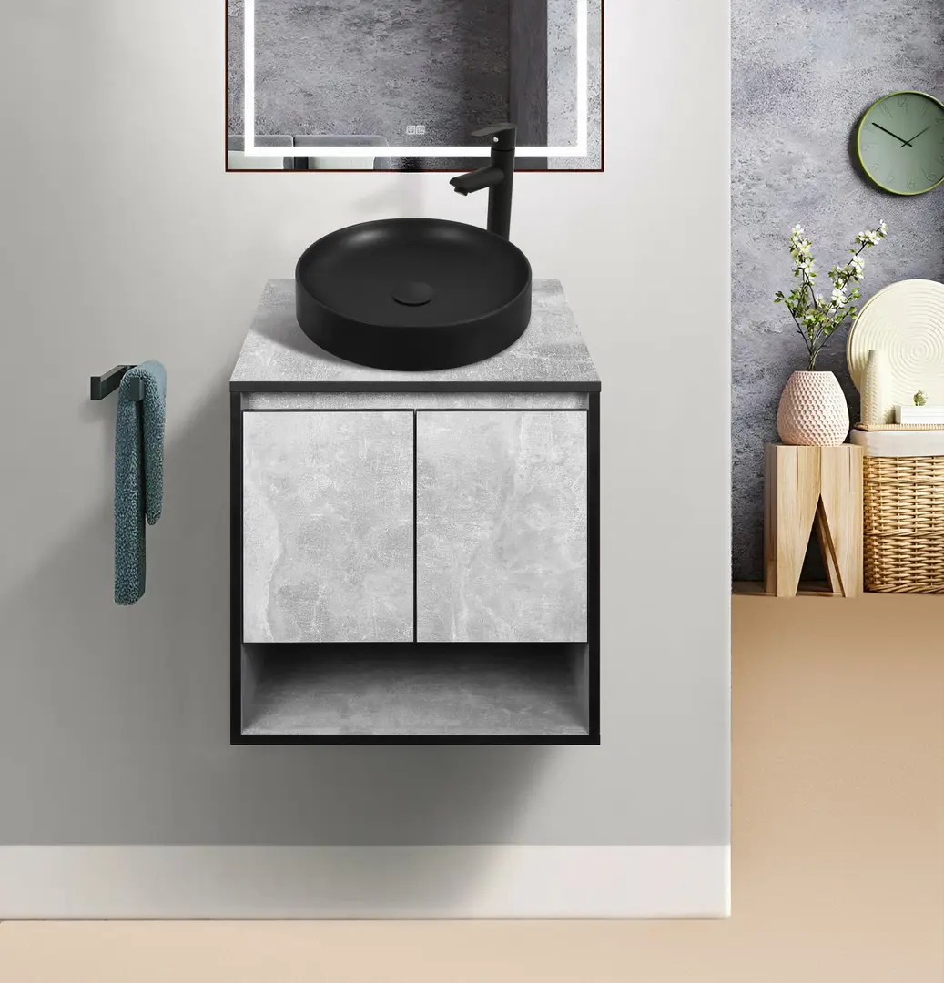 Set dulap cu lavoar Montebella 11.01 Loft + Naomi 455x455 (Pantera)