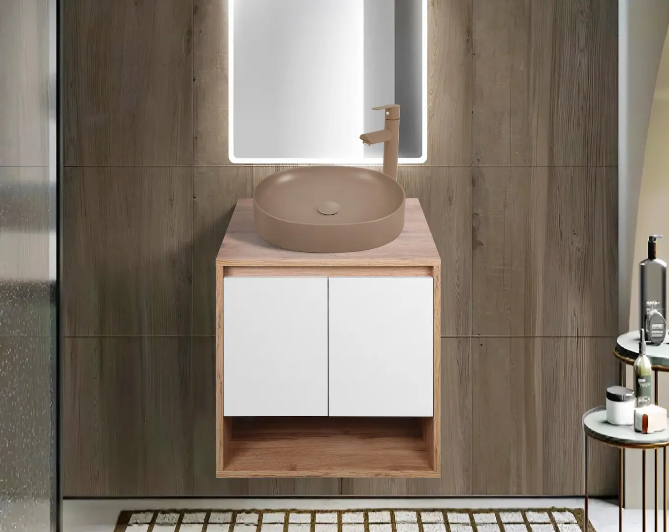 Set dulap cu lavoar Montebella 11.01 Sirius + Naomi 550х425 (Jaguar)