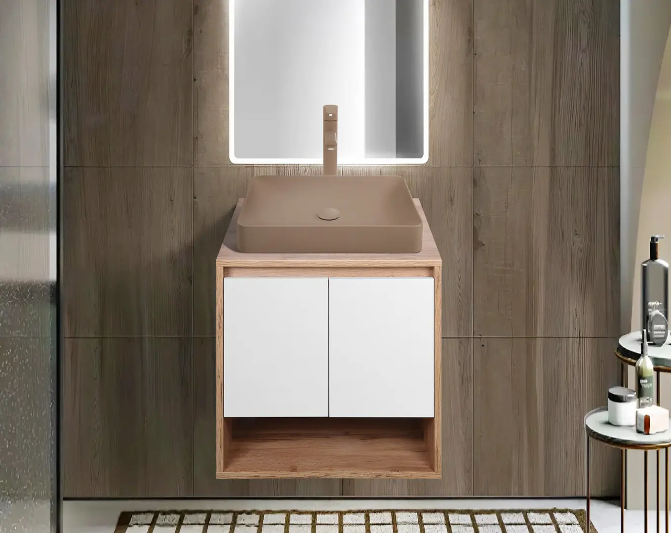 Set dulap cu lavoar Montebella 11.01 Sirius + Naomi 585х385 (Jaguar)