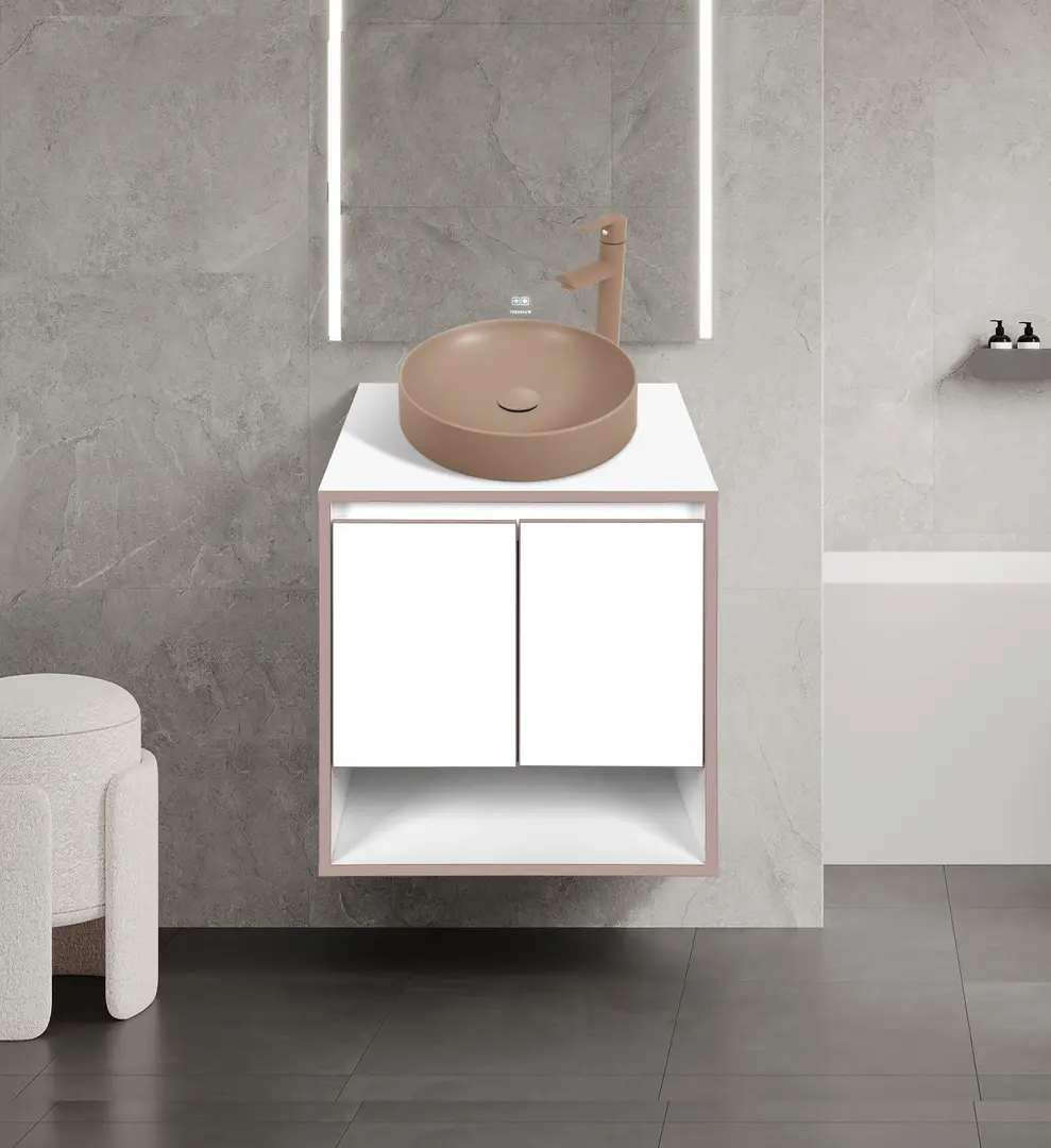 Набор тумбы с раковиной Montebella 11.01 Terra + Naomi 455х455 (Jaguar)