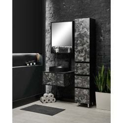 Set dulap cu lavoar Montebella 50.01 Nero + Naomi 455x455 (Pantera) Thumb