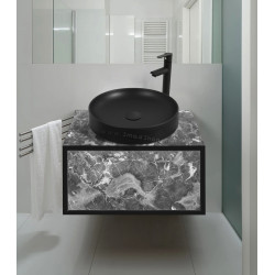 Set dulap cu lavoar Montebella 50.01 Nero + Naomi 455x455 (Pantera)