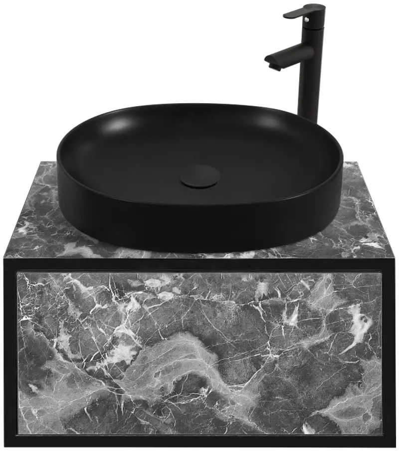 Set dulap cu lavoar Montebella 50.01 Nero + Naomi 550x425 (Pantera)