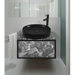 Set dulap cu lavoar Montebella 50.01 Nero + Naomi 550x425 (Pantera)