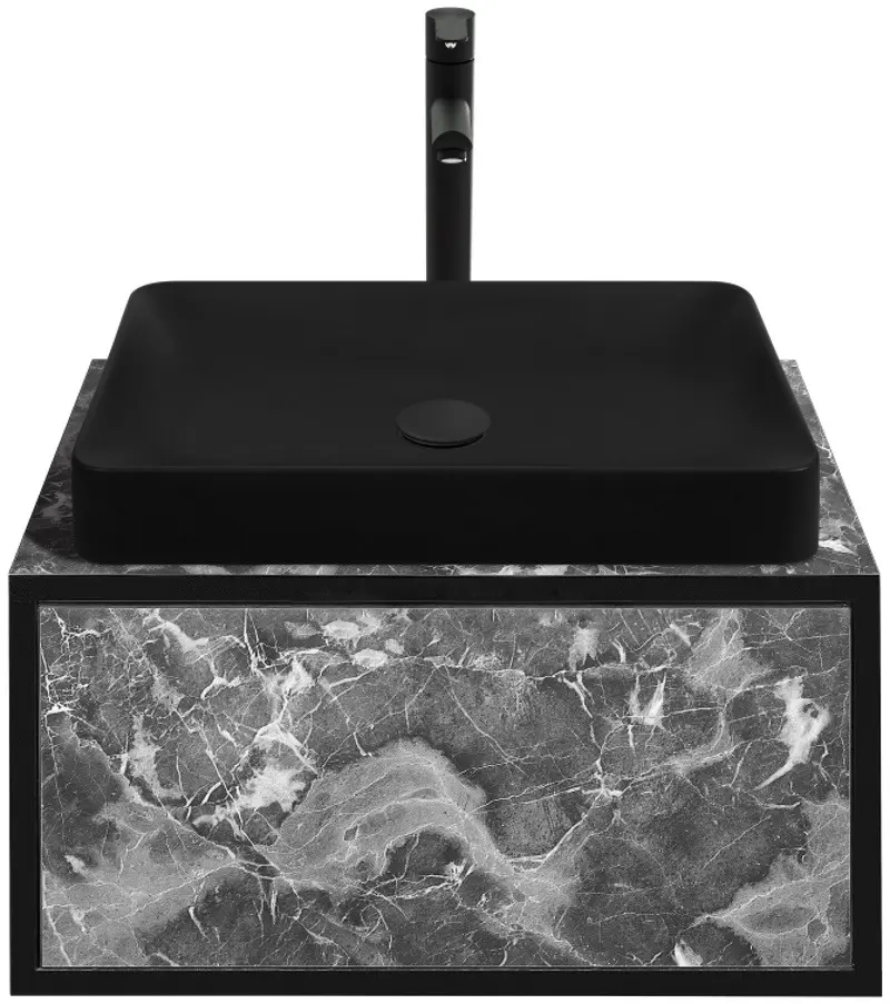 Набор тумбы с раковиной Montebella 50.01 Nero + Naomi 585x385 (Pantera)