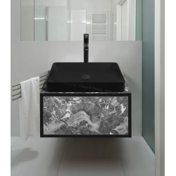 Set dulap cu lavoar Montebella 50.01 Nero + Naomi 585x385 (Pantera)