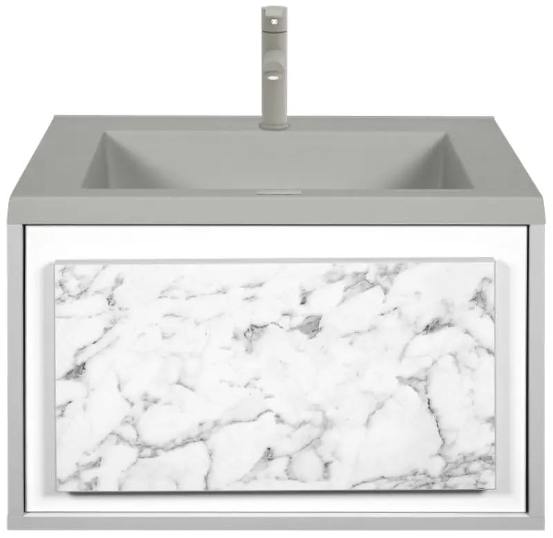 Set dulap cu lavoar Montebella 51.01 Bianco LED 650x480 (Koala)