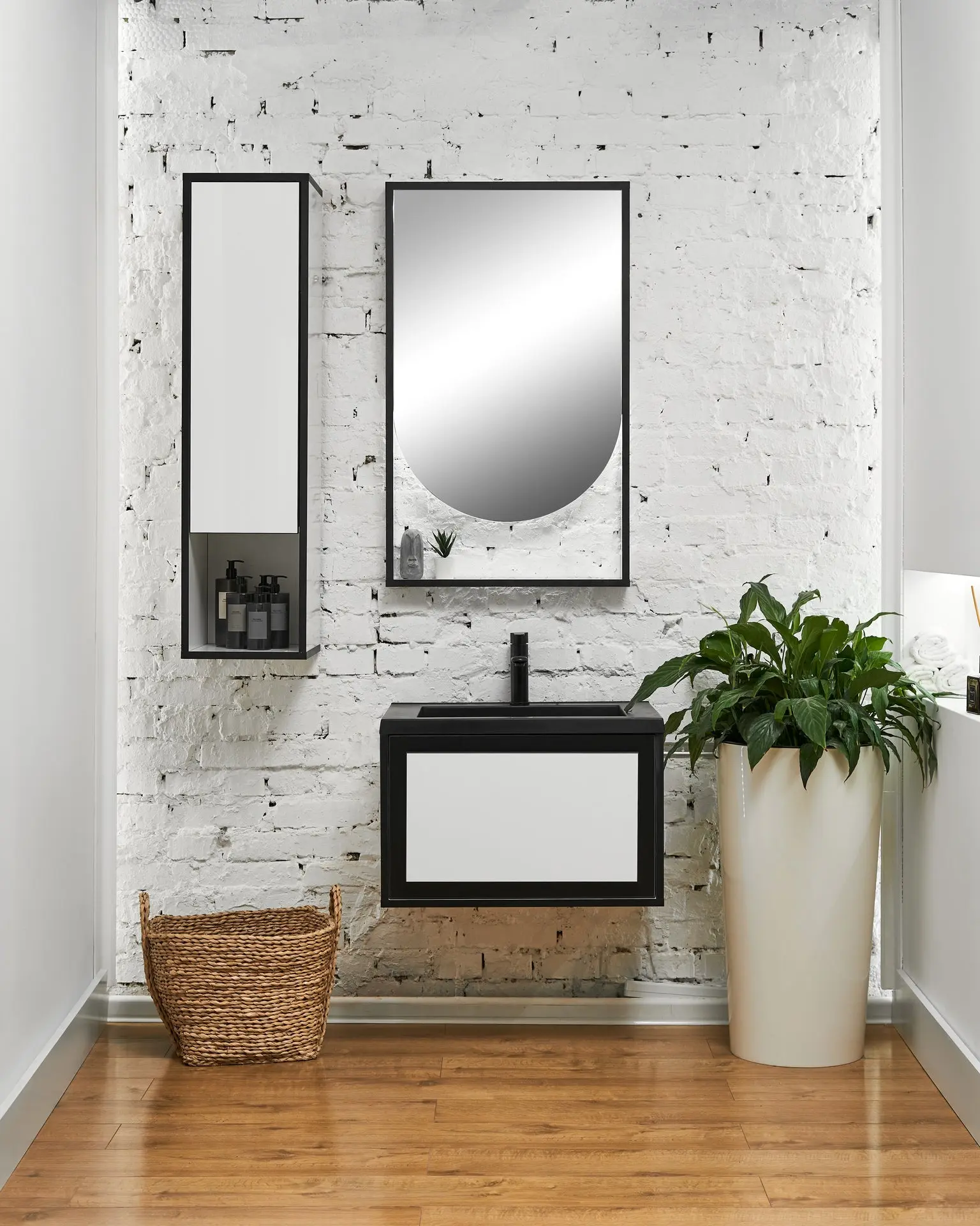 Set dulap cu lavoar Montebella 51.01 Eclipse LED 650x480 (Pantera)