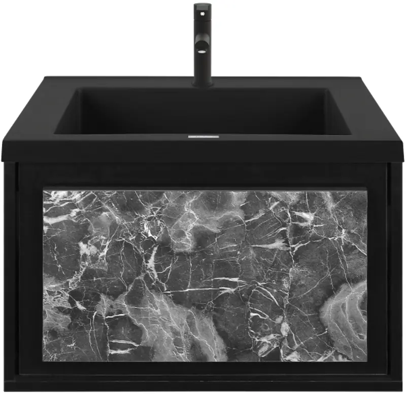 Set dulap cu lavoar Montebella 51.01 Nero LED 650x480 (Pantera)