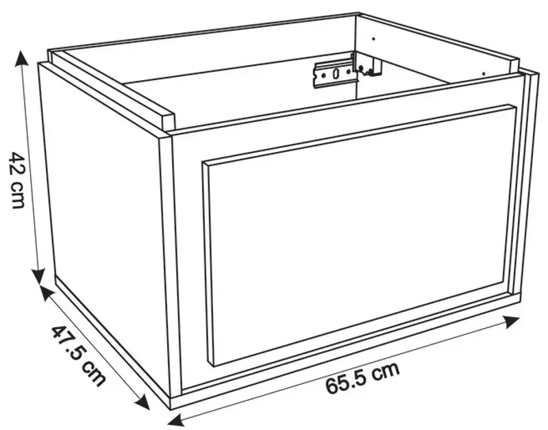 Set dulap cu lavoar Montebella 51.01 Nero LED 650x480 (Pantera)