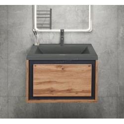 Набор тумбы с раковиной Montebella 51.01 Spirit LED 650x480 (Lemur)