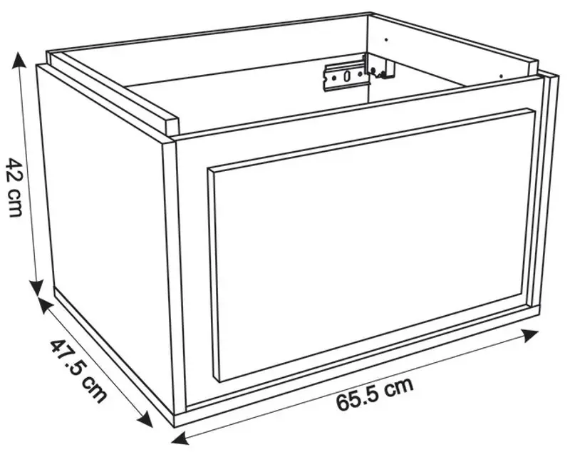 Set dulap cu lavoar Montebella 51.01 Spirit LED 650x480 (Lemur)