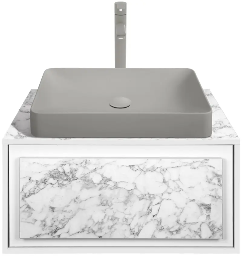 Набор тумбы с раковиной Montebella 51.02 Bianco LED + Naomi 585х385 (Koala)