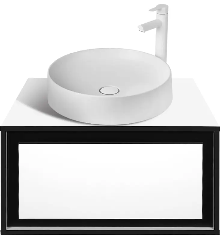 Set dulap cu lavoar Montebella 51.02 Eclipse LED + Naomi 455x455 (Panda)