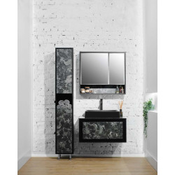 Набор тумбы с раковиной Montebella 51.02 Nero LED + Naomi 585х385 (Pantera) Thumb