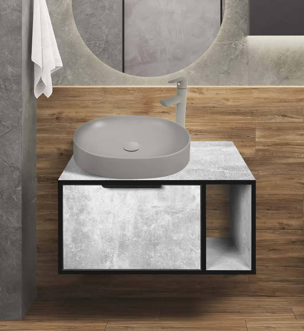 Набор тумбы с раковиной Montebella 52.01 Loft + Naomi 550x425 (Koala)