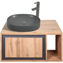 Set dulap cu lavoar Montebella 52.01 Spirit LED + Naomi 550x425 (Lemur) Thumb