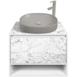 Set dulap cu lavoar Montebella 53.01 Bianco LED + Naomi 550x425 (Koala) Thumb