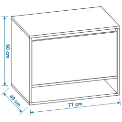 Набор тумбы с раковиной Montebella 53.01 Bianco LED + Naomi 585x385 (Koala) Thumb
