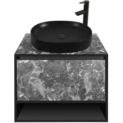 Набор тумбы с раковиной Montebella 53.01 Nero LED + Naomi 550x425 (Pantera) Thumb