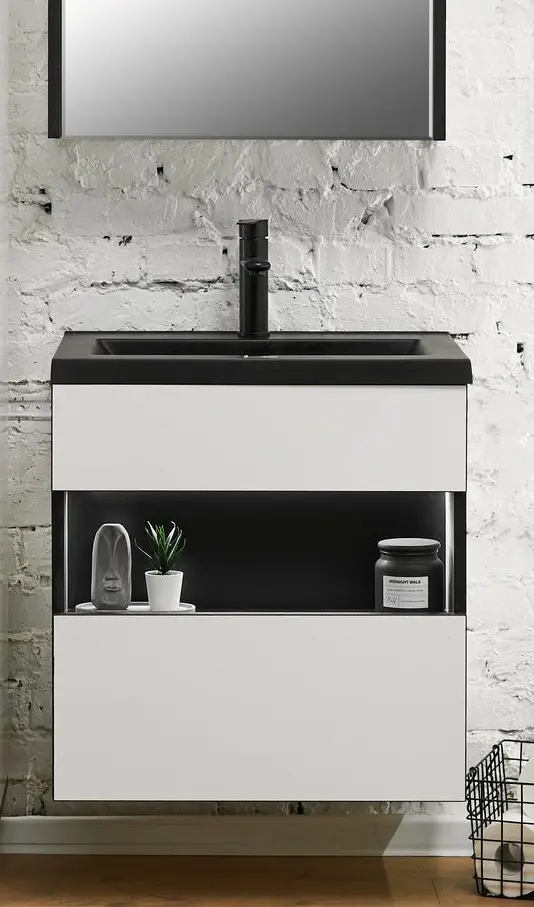 Набор тумбы с раковиной Montebella 55.01 Eclipse LED 600x460 (Pantera)