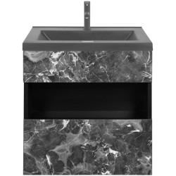 Set dulap cu lavoar Montebella 55.01 Nero LED 600x460 (Lemur) Thumb